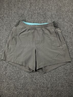 Birddogs Gym Shorts 6" Mens Small Lined Running Golf Athletic Drawstring Gray